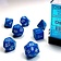 Chessex Set di dadi a 7 dadi poliedrici, macchie, acqua - Celtic Webmerchant