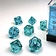 Chessex Translucent Polyhedral 7 dice set, Teal/white - Celtic Webmerchant