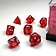 Chessex Translucent Polyhedral Red/white, 7 dice set - Celtic Webmerchant