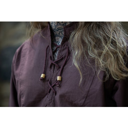 Hand-woven shirt, dark brown - Celtic Webmerchant