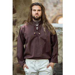 Chemise tissée à la main, marron foncé - Celtic Webmerchant