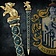 Noble Collection Harry Potter: Huffupuff Gold Pen Pen - Celtic Webmerchant