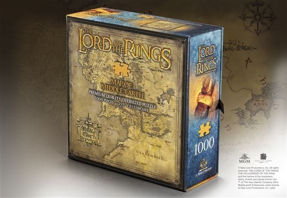 Lord of the Rings puzzel: kaart van Midden-Aarde - CelticWebMerchant.com