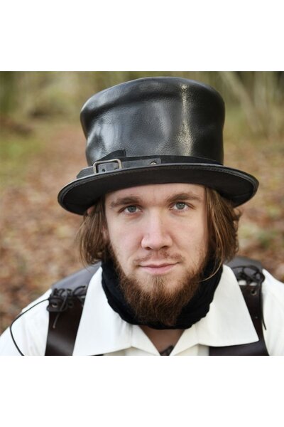Chapeau en cuir noir - Celtic Webmerchant