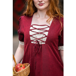 Middelalderlig sommerkjole Denise, Red-Naturel - Celtic Webmerchant