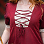 Middeleeuwse zomerjurk Denise, rood-naturel - Celtic Webmerchant