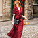 Leonardo Carbone Medieval summer dress Denise, red-naturel - Celtic Webmerchant