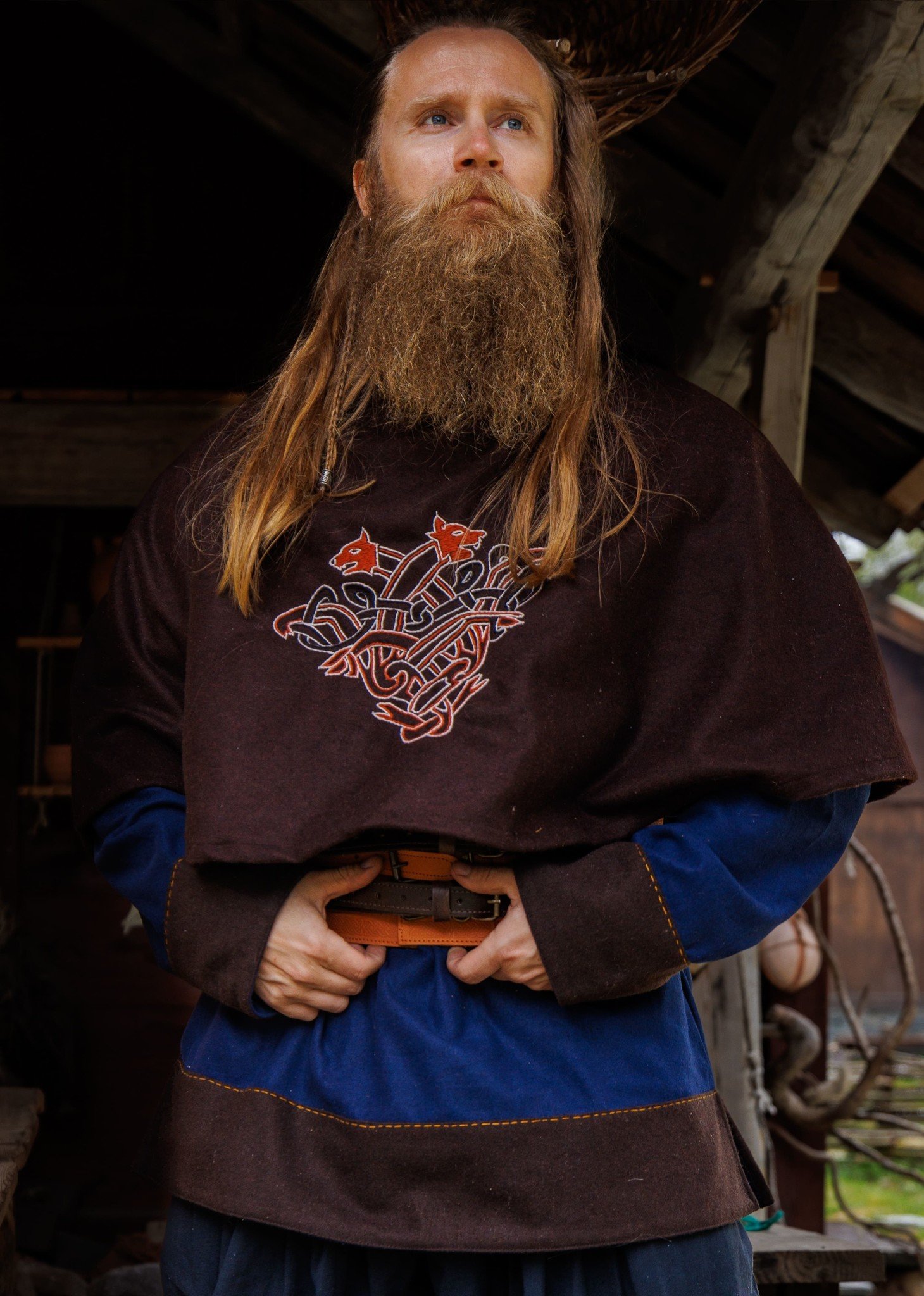 Viking chaperon Bjomolf, brown - CelticWebMerchant.com