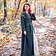 Leonardo Carbone Middeleeuwse jurk Larina, olijfgroen-naturel - Celtic Webmerchant