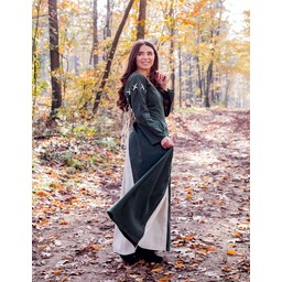 Middelalderlig kjole Larina, Green-Naturel - Celtic Webmerchant