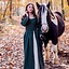 Medieval dress Larina, green-naturel - Celtic Webmerchant