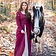 Leonardo Carbone Middeleeuwse jurk Larina, rood-naturel - Celtic Webmerchant
