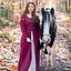 Mittelalterliches Kleid Larina, rot natürlich - Celtic Webmerchant