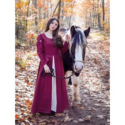 Średniowieczna sukienka Larina, czerwona naturalna - Celtic Webmerchant