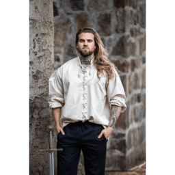 Chemise médiévale dagwin, crème - Celtic Webmerchant