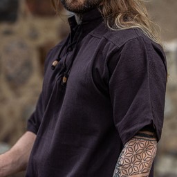 Camicia medievale con maniche corte, marrone - Celtic Webmerchant