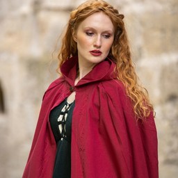 Cloak Medieval Erna, rosso - Celtic Webmerchant