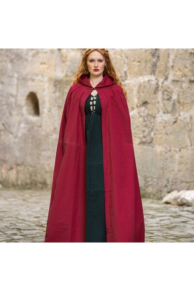 Medieval Cloak Erna, czerwony - Celtic Webmerchant
