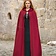 Leonardo Carbone Medieval Cloak Erna, czerwony - Celtic Webmerchant