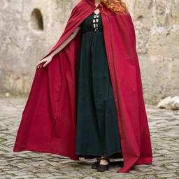 Cloak Medieval Erna, rosso - Celtic Webmerchant