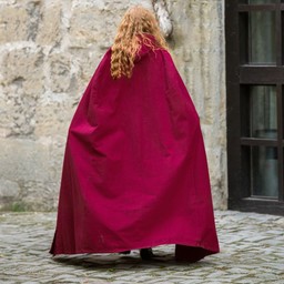 Cloak Medieval Erna, rosso - Celtic Webmerchant