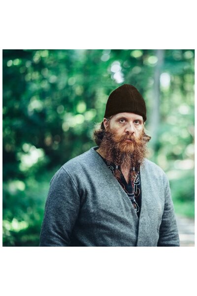 Viking kapje Ari wol, donkerbruin - Celtic Webmerchant