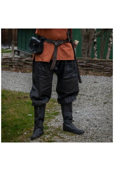 Pantaloni vichinghi di lino Odino, nero - Celtic Webmerchant