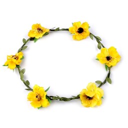 Corona de flores para festivales, amarillo - Celtic Webmerchant