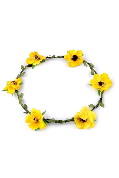 Bloemenkrans voor festivals, geel - Celtic Webmerchant