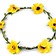 Corona de flores para festivales, amarillo - Celtic Webmerchant
