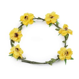 Corona de flores para festivales, amarillo claro - Celtic Webmerchant