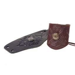 Keltische leren armband, bruin - Celtic Webmerchant