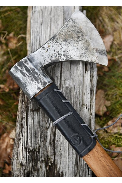 Guardia de hacha de cuero, negro - Celtic Webmerchant