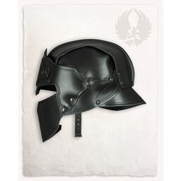 Leather helmet Antonius deluxe, black - Celtic Webmerchant