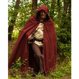 Medieval cloak Harun, burgundy - Celtic Webmerchant