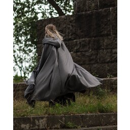 Middelalderkappe Harun, uld, grå - Celtic Webmerchant