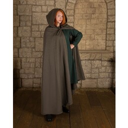 Medieval Cloak Harun, wełna, oliwka - Celtic Webmerchant