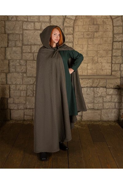 Capa medieval Harun, lana, oliva - Celtic Webmerchant