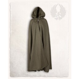 Medieval Cloak Harun, wełna, oliwka - Celtic Webmerchant