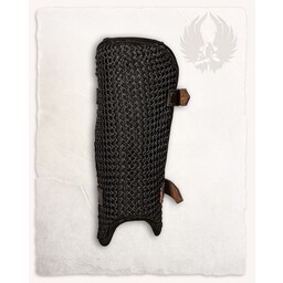 Chainmail leg protector Connor, black - Celtic Webmerchant