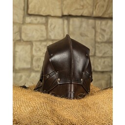 Leather helmet Antonius, brown - Celtic Webmerchant