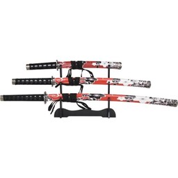 Samurai Set White Flower (Katana, Wakizashi, Tanto) - Celtic Webmerchant