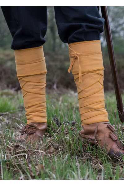 Leg wrappings Ubbe, yellow - Celtic Webmerchant