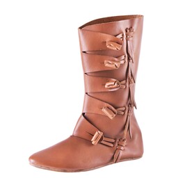 Viking boots with toggles, brown - Celtic Webmerchant