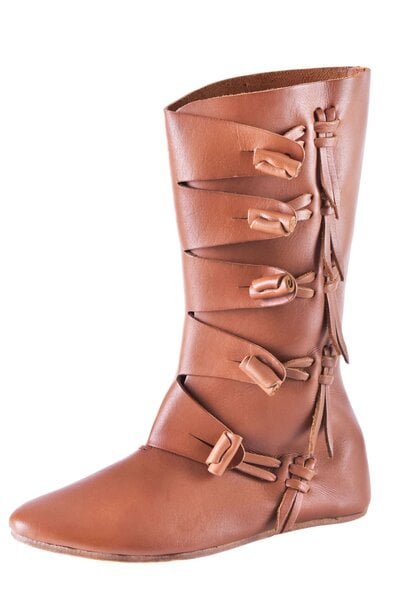 Viking boots with toggles, brown - Celtic Webmerchant