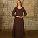 Mytholon Viking dress Lenora, brown - Celtic Webmerchant
