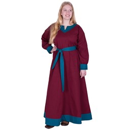 Viking kjole Helga, rødblå - Celtic Webmerchant