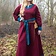 Robe viking helga, bleu rouge - Celtic Webmerchant