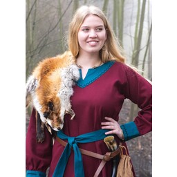 Viking Dress Helga, Red-Blue - Celtic Webmerchant