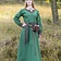 Abito vichingo Helga, verde - Celtic Webmerchant